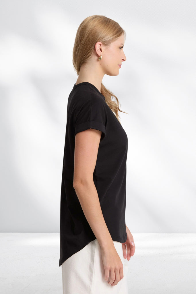 Stella and Gemma Soho Cuff Crew Black From BoxHill