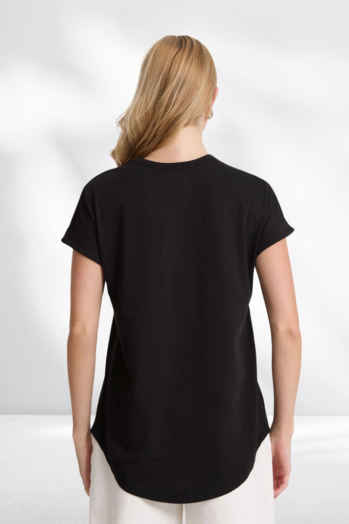 Stella and Gemma Soho Cuff Crew Black From BoxHill