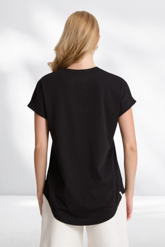 Stella and Gemma Soho Cuff V Tee Black From BoxHill