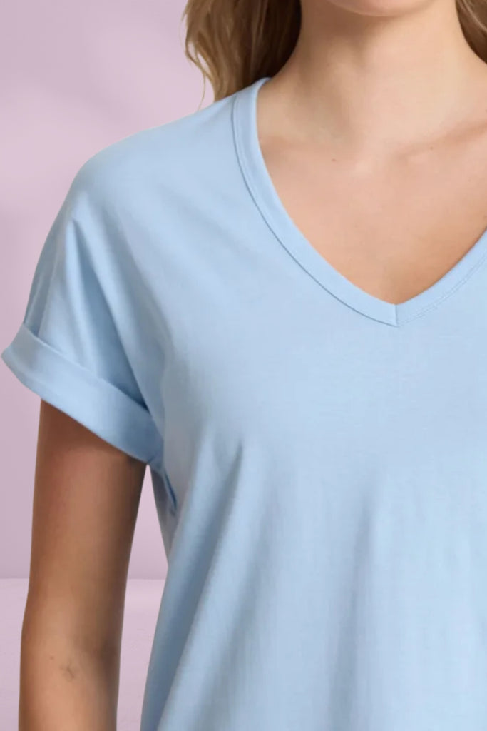 Stella and Gemma Soho Cuff V Tee Sky From BoxHill