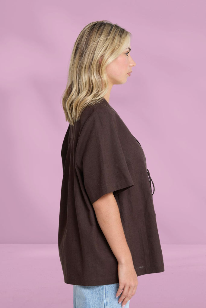 Stella and Gemma Solene Shirt Chocolate From BoxHill