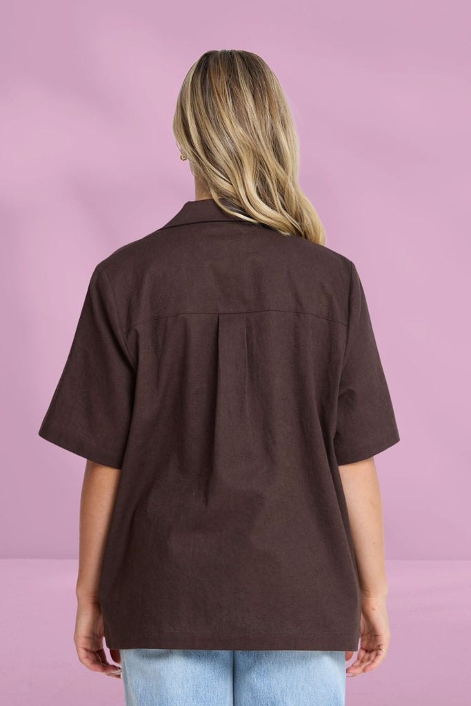 Stella and Gemma Solene Shirt Chocolate From BoxHill