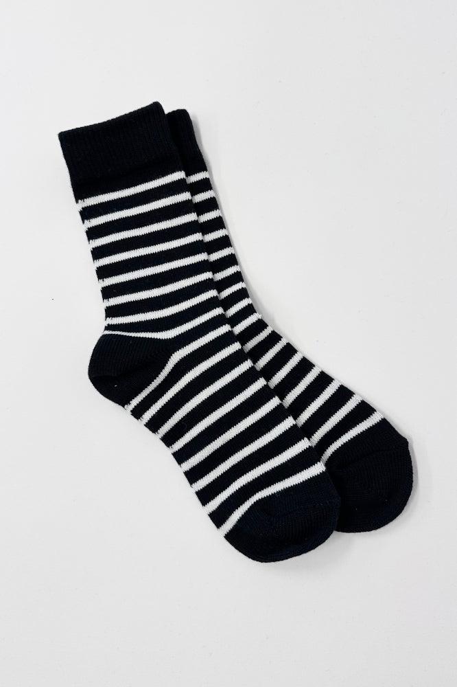 Stella and Gemma Striped Socks Black One Size Black From BoxHill