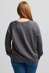 Stella and Gemma Sweater Charcoal Wings Logo From BoxHill
