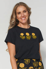 Stella and Gemma T Shirt Fiore Black From BoxHill