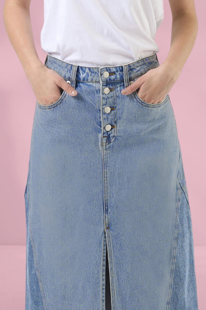 Stella and Gemma Taylah Skirt Mid Blue From BoxHill