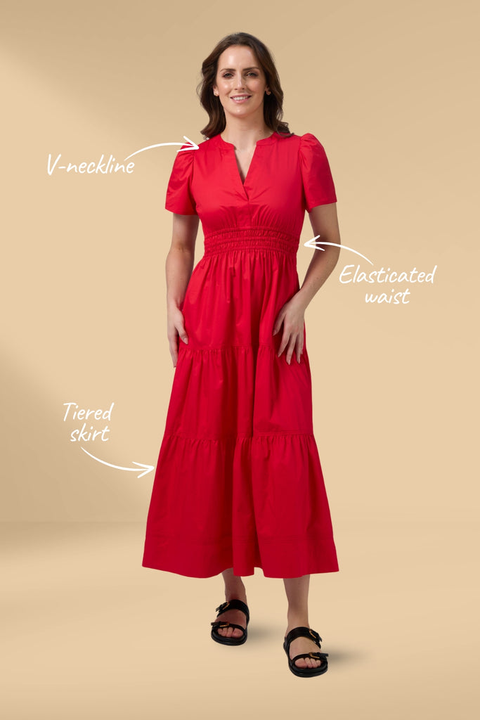 Stella and Gemma Vittoria Dress Flame From BoxHill