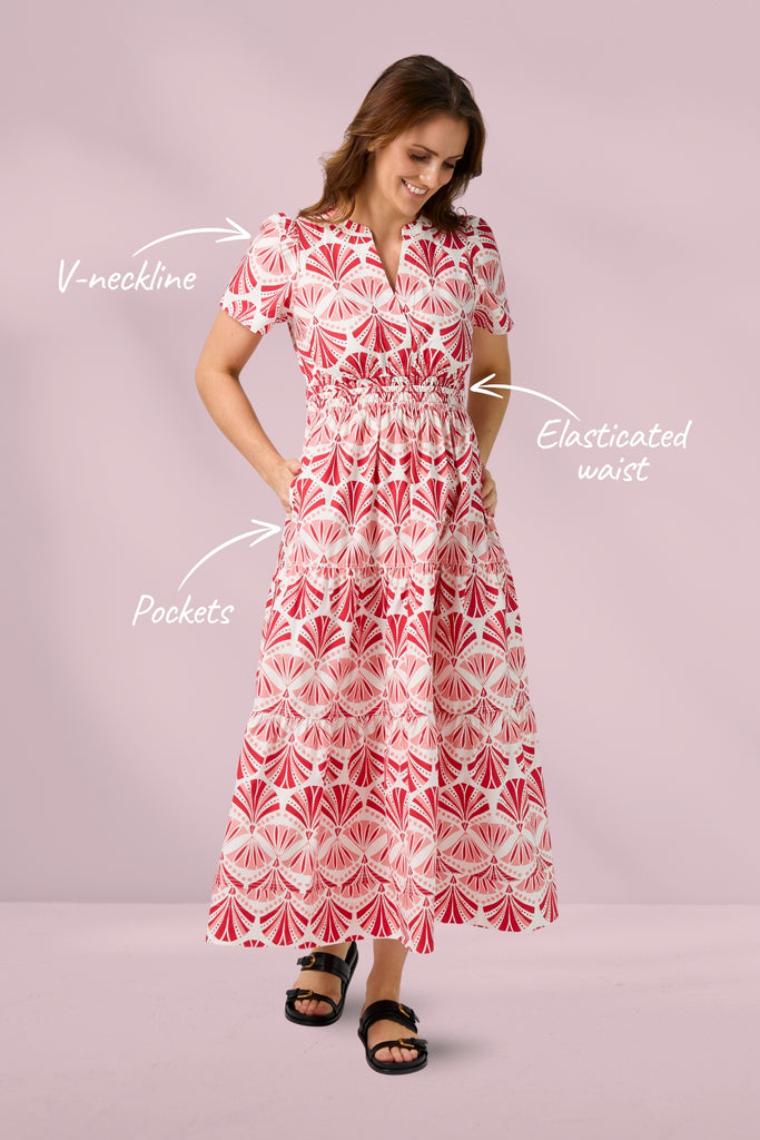 Stella and Gemma Vittoria Dress Sorbet in Sicily Print From BoxHill