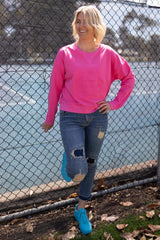 Style Laundry Logo Embossed Sweater Pink From BoxHill