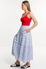 Thing Thing Karla Skirt Sky Blue Garden From BoxHill
