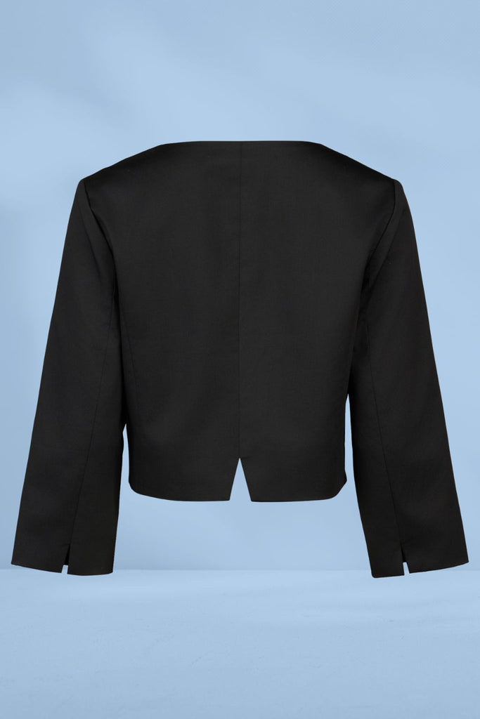Vassalli 3/4 Sleeve Cropped Jacket Black From BoxHill