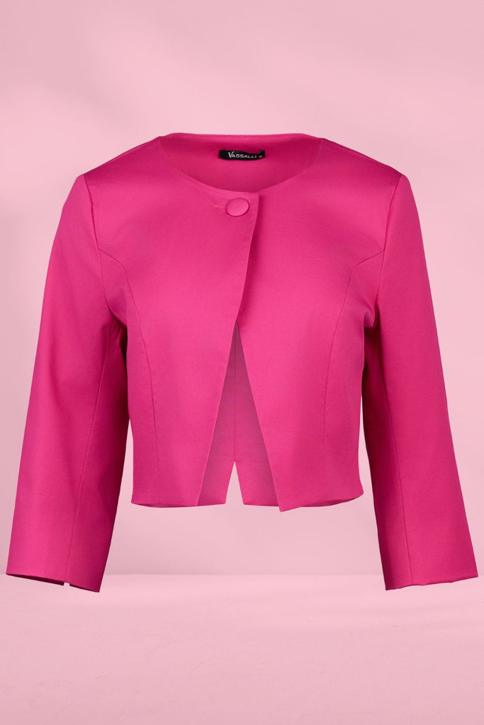 Vassalli 3/4 Sleeve Cropped Jacket Wildberry From BoxHill