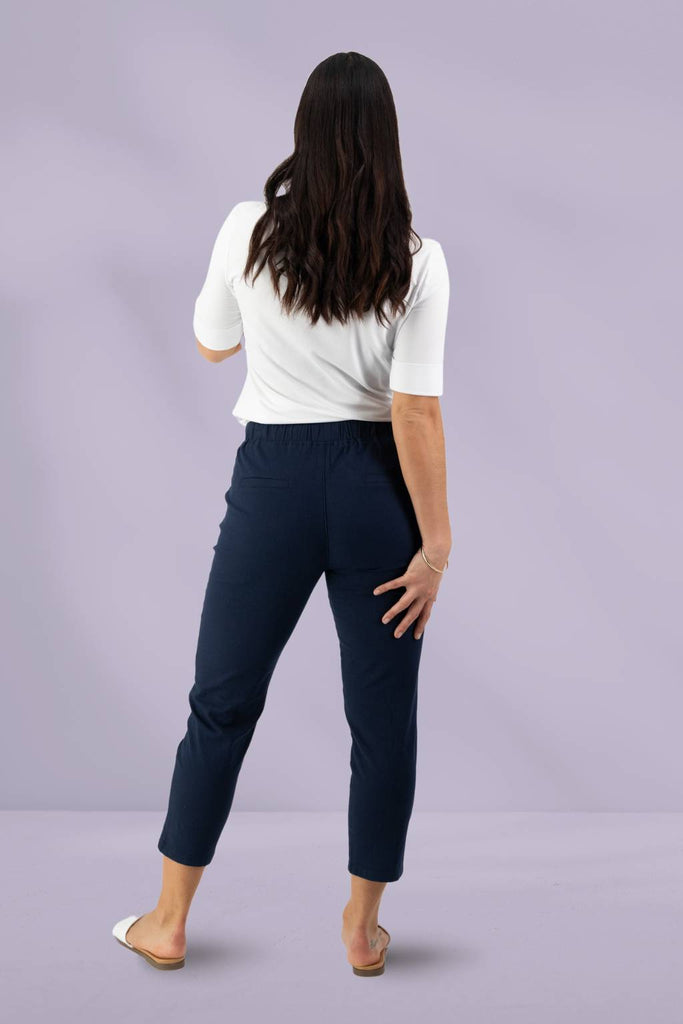 Vassalli 7/8 Elastic Waist Pants Ink From BoxHill