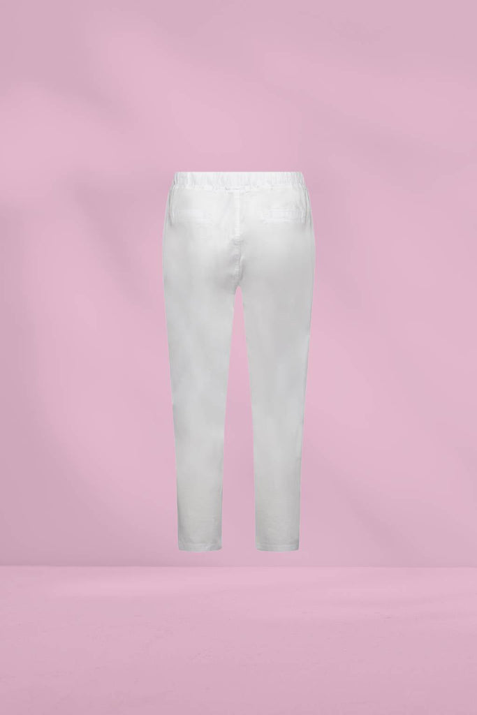 Vassalli 7/8 Elastic Waist Pants White From BoxHill