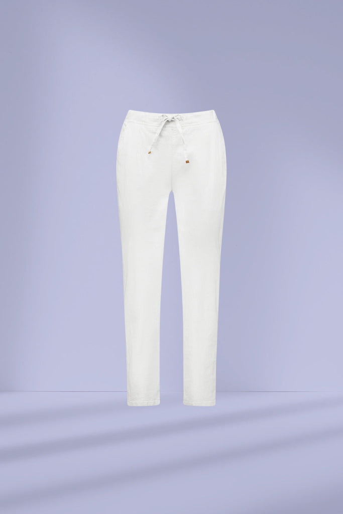 Vassalli Ankle Grazer Slim Leg Elastic Waist Pants White From BoxHill
