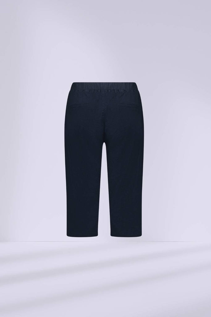 Vassalli Below Knee Slim Leg Elastic Waist Pants Ink From BoxHill