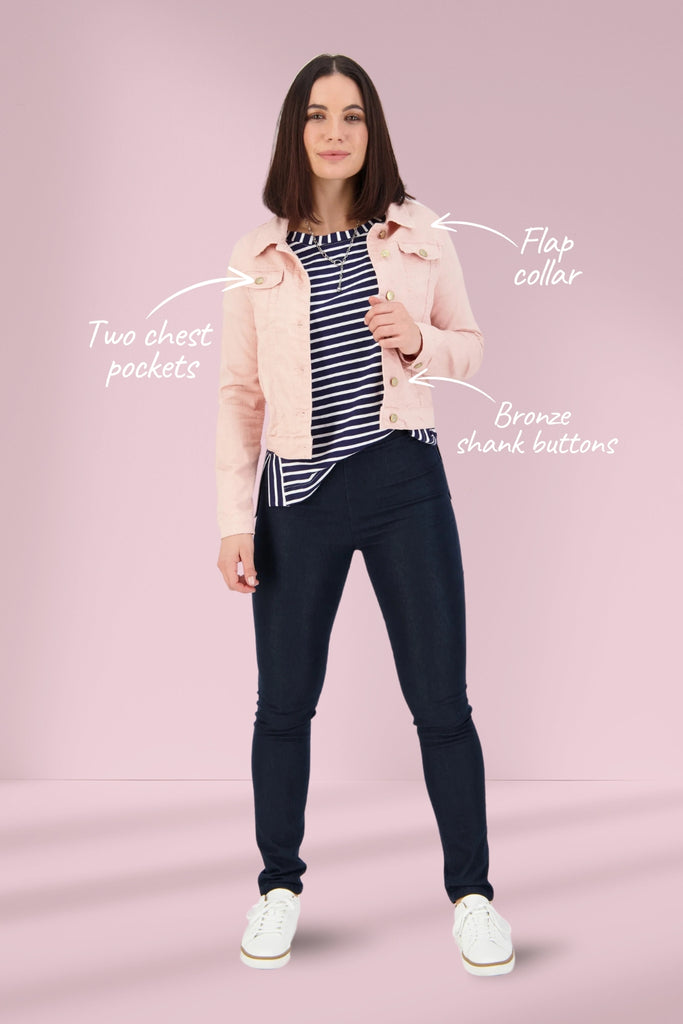 Vassalli Distressed Denim Jacket French Rose From BoxHill