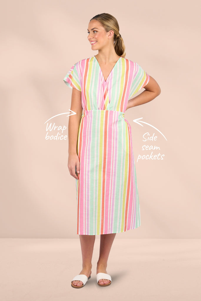 Vassalli Drop Shoulder Dress Cabana From BoxHill