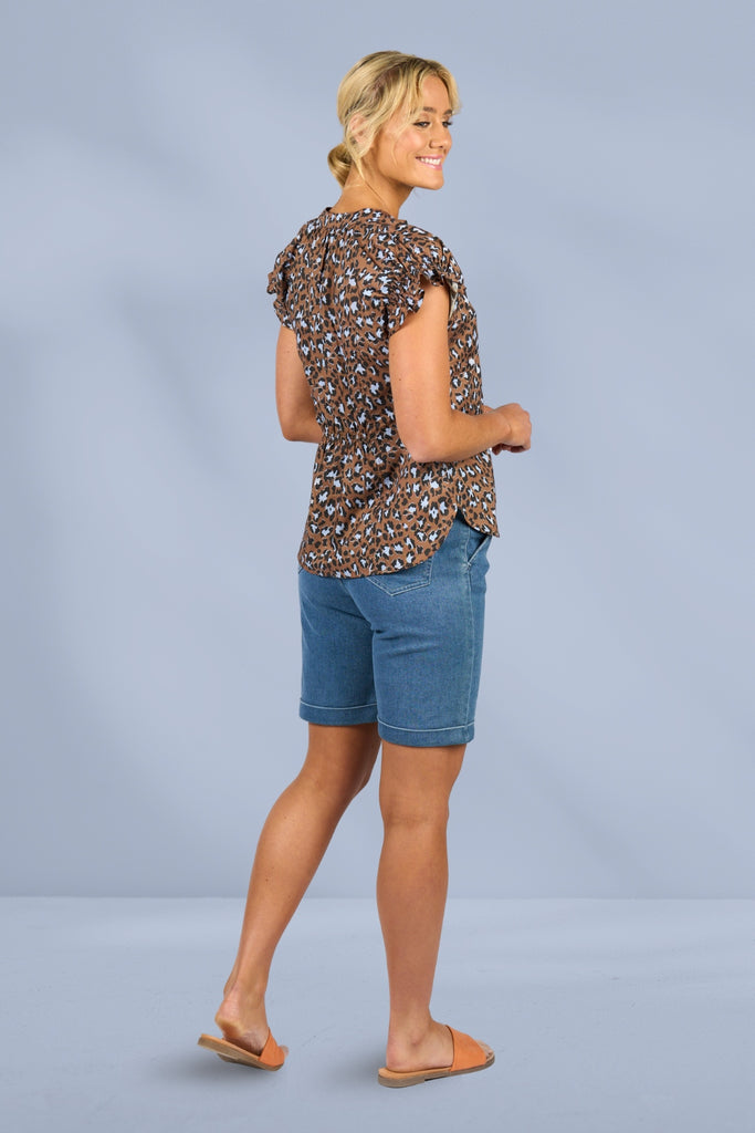 Vassalli Drop Shoulder Shirred Top Nala From BoxHill