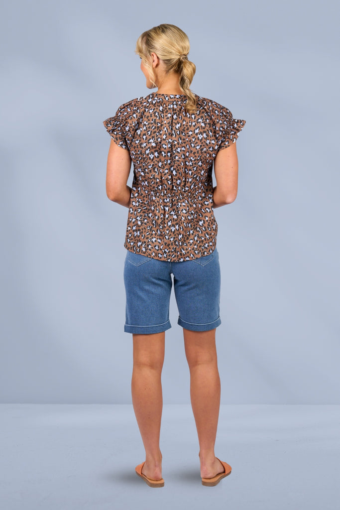 Vassalli Drop Shoulder Shirred Top Nala From BoxHill