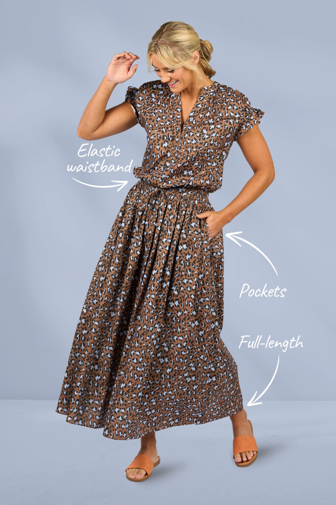 Vassalli Elastic Waist Maxi Skirt Nala From BoxHill