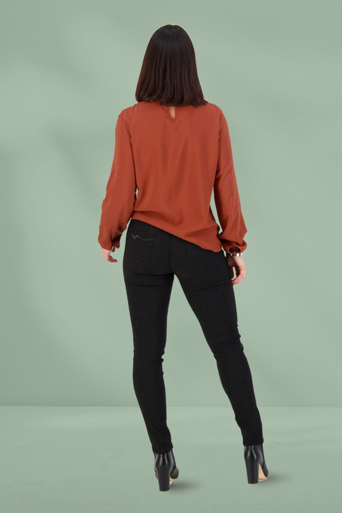 Vassalli Embossed Pull On Leggings Black From BoxHill