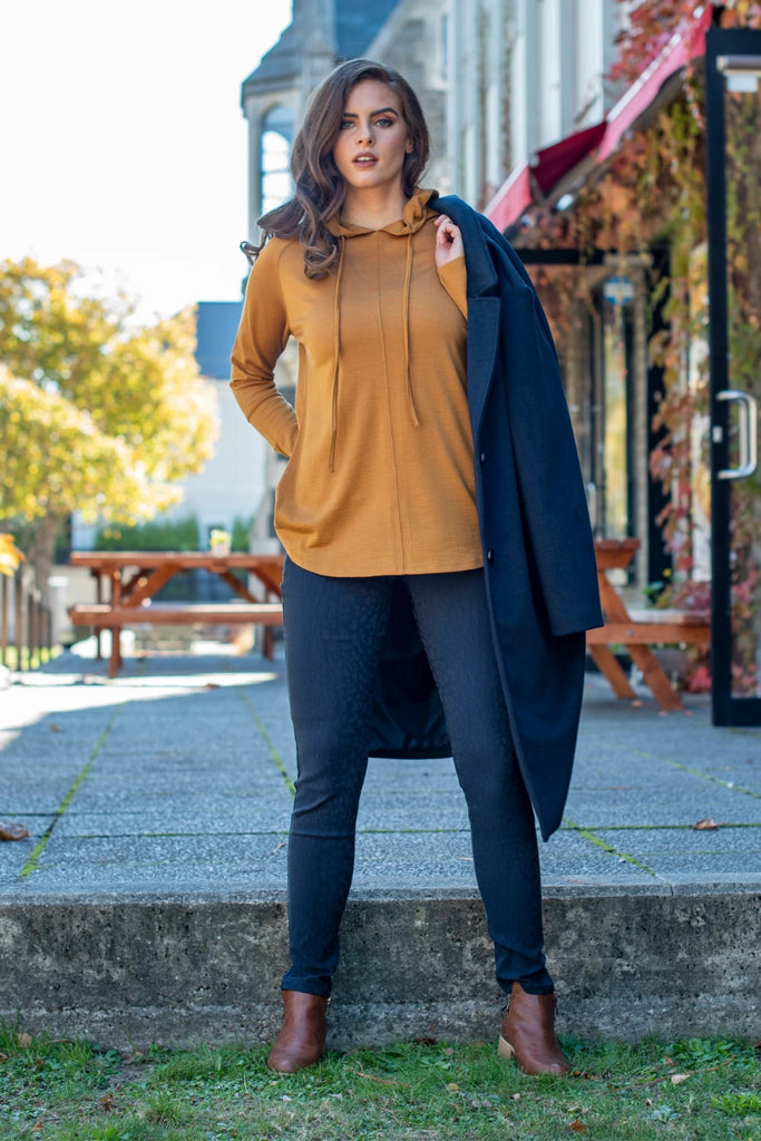 Vassalli Embossed Pull On Leggings Navy From BoxHill