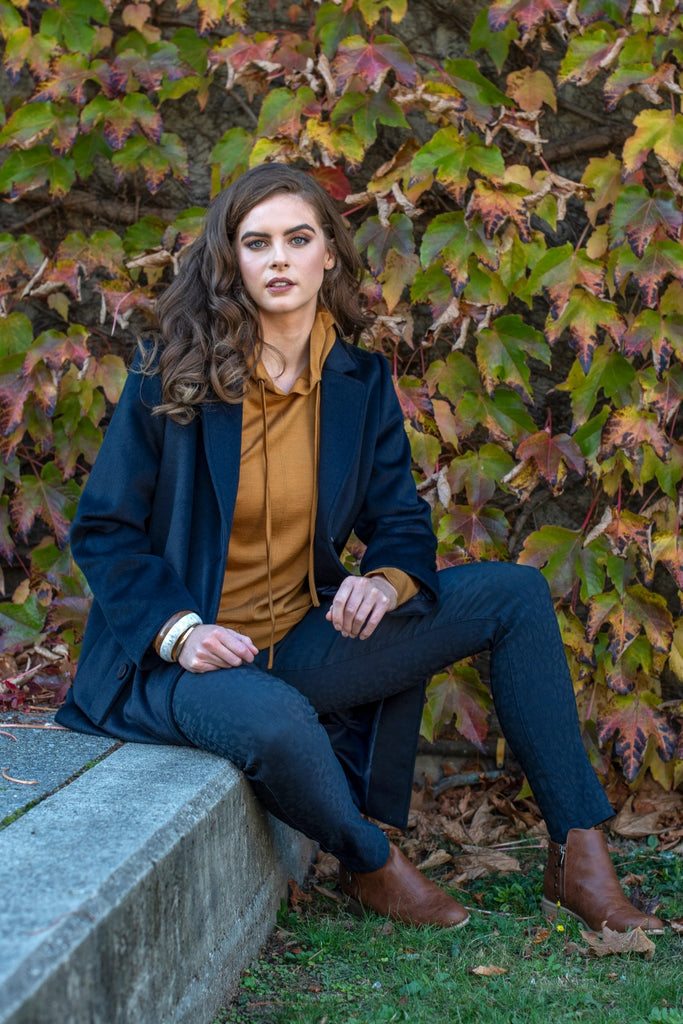 Vassalli Embossed Pull On Leggings Navy From BoxHill