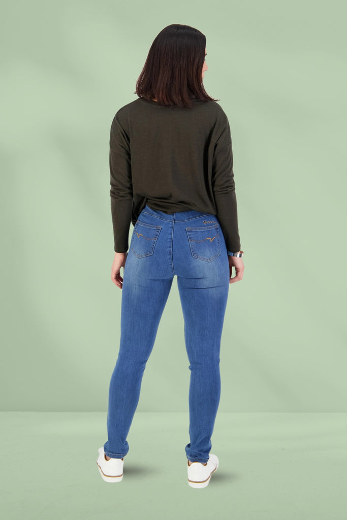 Vassalli Full Length Leggings Denim New Blue From BoxHill