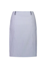 Vassalli Knee Length Skirt with Contrast Buttons and Trim Stripe From BoxHill