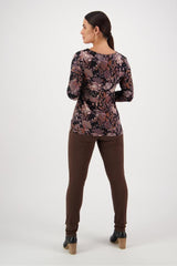 Vassalli Long Sleeve Round Neck Printed Knit Top Vintage From BoxHill