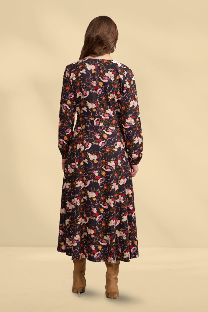 Vassalli Long Sleeve V Neck Dress Aston From BoxHill