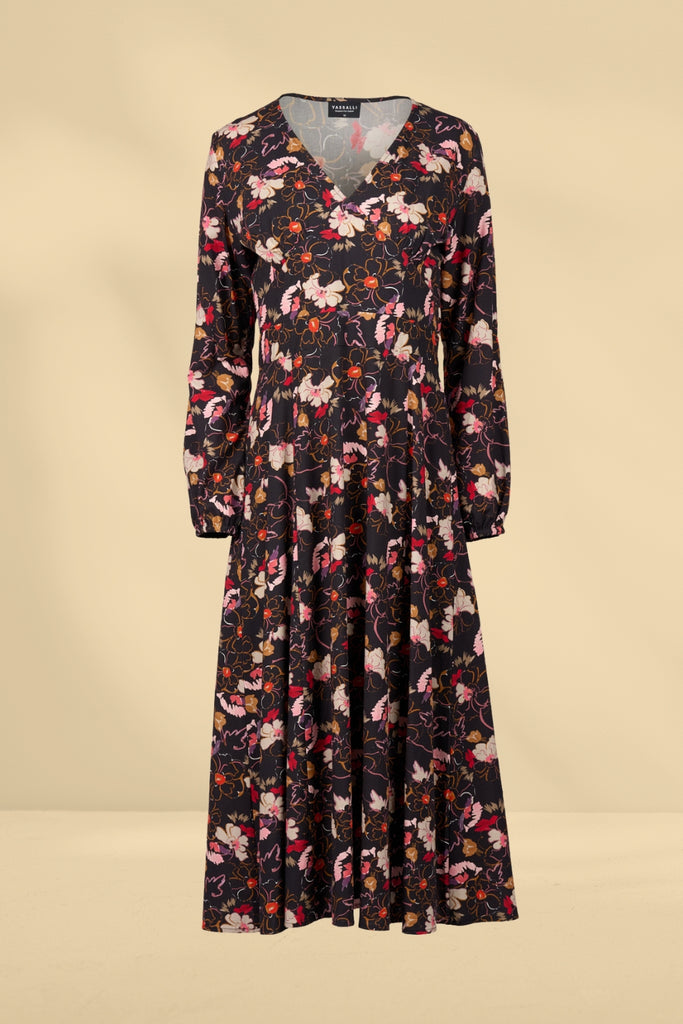 Vassalli Long Sleeve V Neck Dress Aston From BoxHill