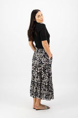 Vassalli Long Tiered Skirt Manhattan From BoxHill