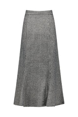 Vassalli Mid Length Fluted Skirt Houndstooth From BoxHill