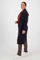 Vassalli Open Longline Cardi with Pockets Ink From BoxHill
