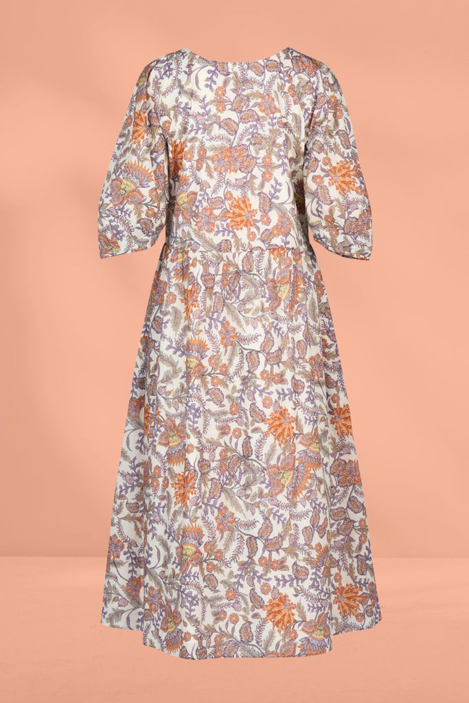 Vassalli Pleat Sleeve V Neck Dress Tuscany From BoxHill