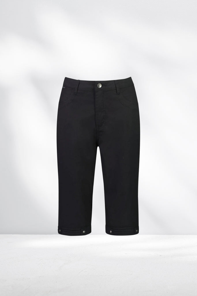 Vassalli Poplin Straight Leg Shorts Black From BoxHill