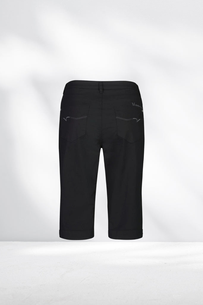 Vassalli Poplin Straight Leg Shorts Black From BoxHill