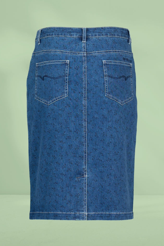 Vassalli Printed Denim Skirt Kansas From BoxHill