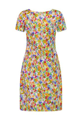 Vassalli Printed Lightweight Fitted Dress with Short Sleeves Bloom From BoxHill