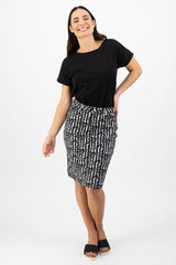Vassalli Printed Lightweight Skirt with Centre Back Vent Cairns From BoxHill