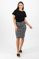 Vassalli Printed Lightweight Skirt with Centre Back Vent Cairns From BoxHill