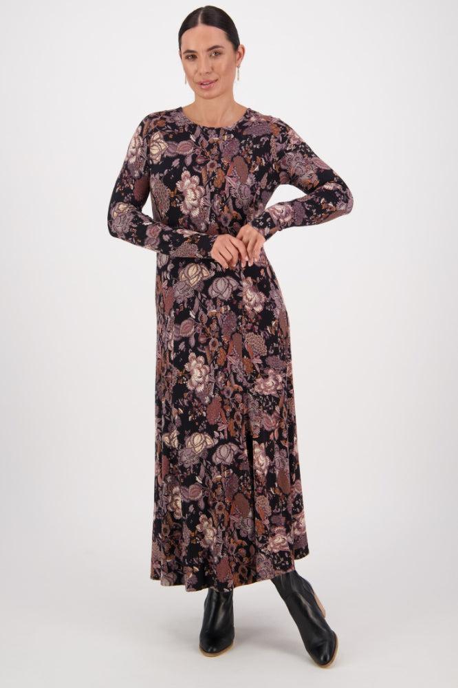 Vassalli Round Neck Printed Knit Dress Vintage From BoxHill