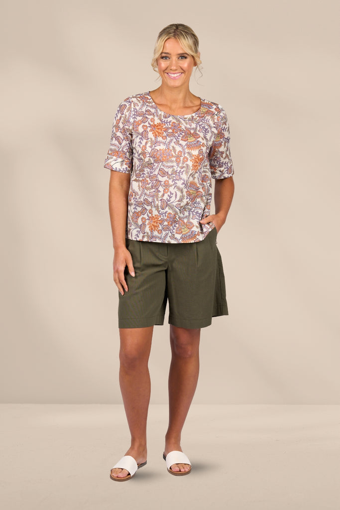 Vassalli Round Neck Top Tuscany From BoxHill