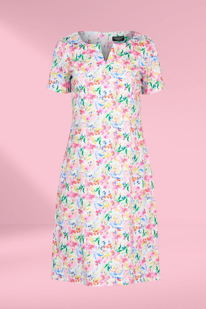 Vassalli Short Sleeve Fitted Dress Porto From BoxHill