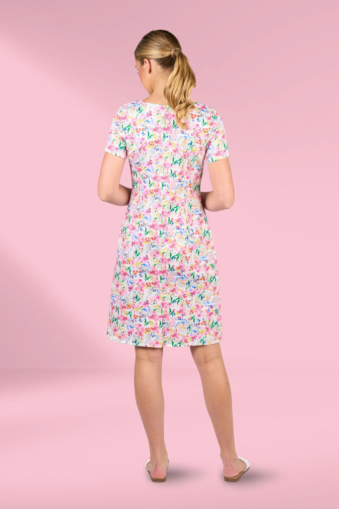 Vassalli Short Sleeve Fitted Dress Porto From BoxHill