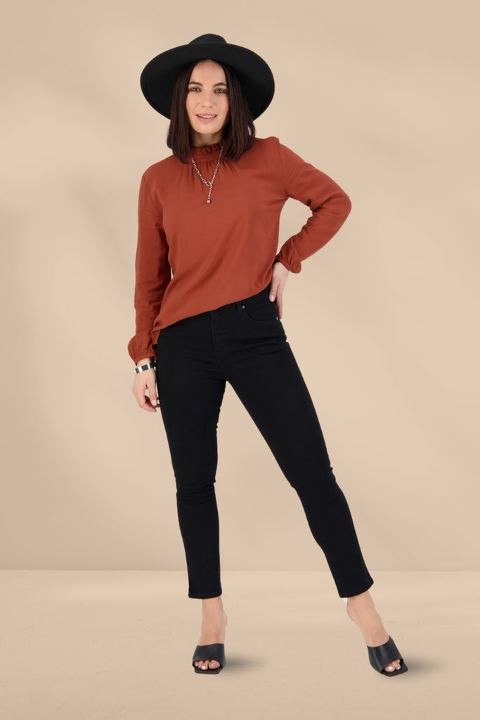 Vassalli Skinny Leg Ankle Grazer Jeans Black From BoxHill