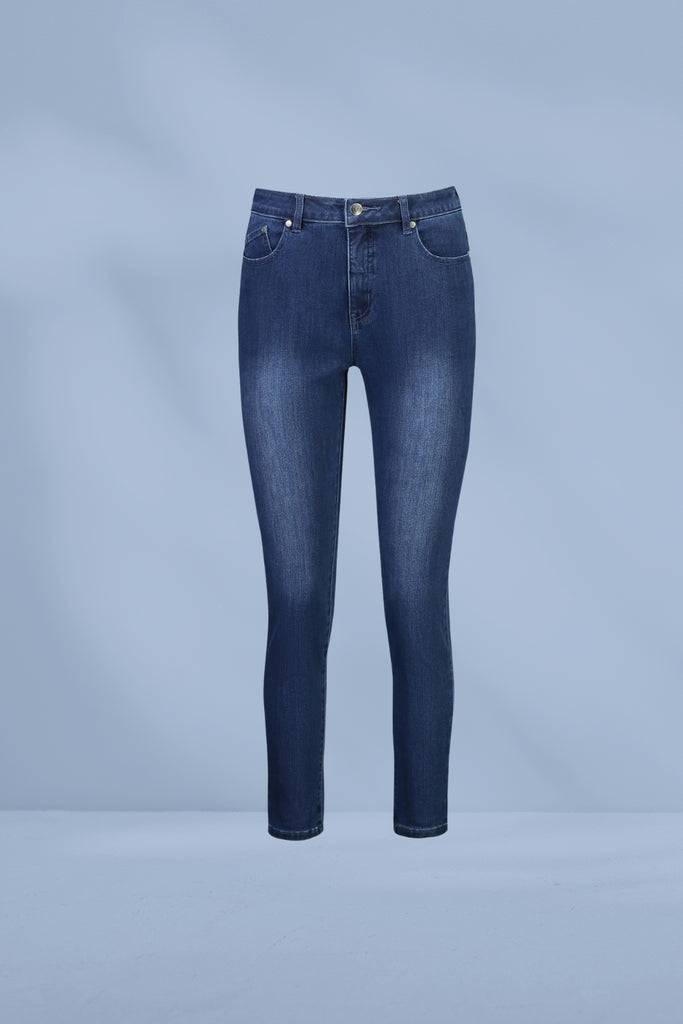Vassalli Skinny Leg Ankle Grazer Jeans Blue From BoxHill