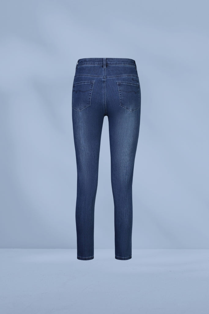 Vassalli Skinny Leg Ankle Grazer Jeans Blue From BoxHill